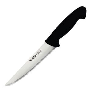 Sinerji Passion Plastik Saplı Dişli Sebze Bıçağı, 12 cm, Siyah
