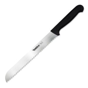 Sinerji Passion Plastik Saplı Orta Dişli Ekmek Bıçağı, 23 cm, Siyah