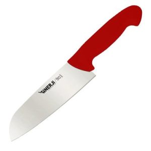 Sinerji Passion Plastik Saplı Santoku Şef Bıçağı, 18 cm, Kırmızı