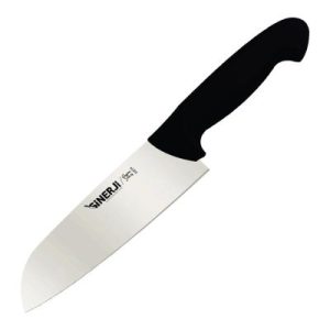 Sinerji Passion Plastik Saplı Santoku Şef Bıçağı, 18 cm, Siyah
