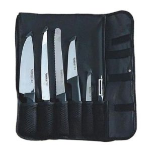 Sinerji Premium Gastronomi Rulo Çantalı Bıçak Seti 6+1