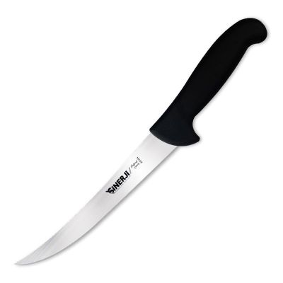 Sinerji Protrend No 1 Plastik Saplı Kıvrık Et Doğrama Bıçağı, 21 cm, Siyah