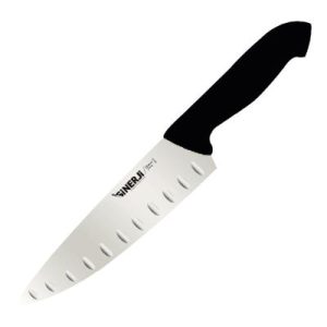 Sinerji Protrend No 2 Plastik Saplı Oluklu Şef Bıçağı, 20.5 cm, Siyah