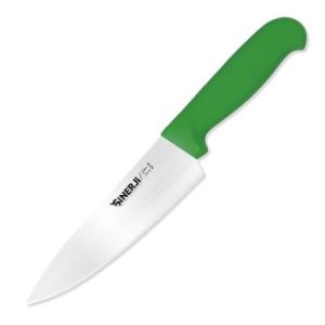 Sinerji Silver No 1 Plastik Saplı Şef Bıçağı, 18 cm, Yeşil