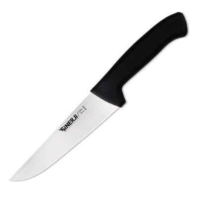 Sinerji Silver No 3 Plastik Saplı Kasap Bıçağı, 18 cm, Siyah