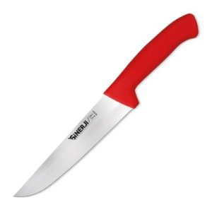 Sinerji Silver No 4 Plastik Saplı Kasap Bıçağı, 21 cm, Kırmızı