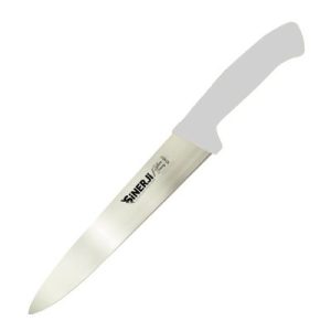 Sinerji Silver Plastik Saplı Dilimleme Bıçağı, 18 cm, Beyaz
