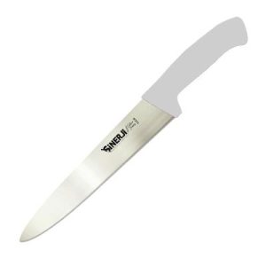 Sinerji Silver Plastik Saplı Dilimleme Bıçağı, 20 cm, Beyaz