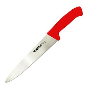 Sinerji Silver Plastik Saplı Dilimleme Bıçağı, 20 cm, Kırmızı