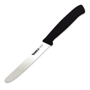 Sinerji Silver Plastik Saplı Dişli Domates Bıçağı, 11 cm, Siyah