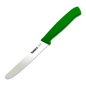Sinerji Silver Plastik Saplı Dişli Domates Bıçağı, 11 cm, Yeşil