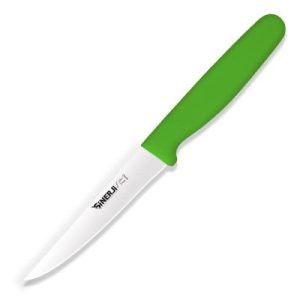 Sinerji Silver Plastik Saplı Düz Sebze Bıçağı, 11 cm, Yeşil
