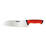 Sinerji Twix Plastik Saplı Santoku Şef Bıçağı, 18 cm, Kırmızı