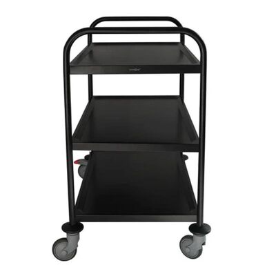 Smart Chef 101102 Paslanmaz Çelik 3 Katlı Servis Arabası, 93x51x93 cm, Siyah - Görsel 3