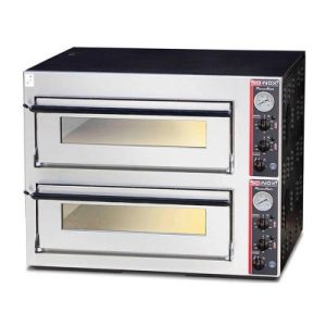 Soinox P44.F 30 cm x 4+4 Pizza Kapasiteli Çift Katlı Taş Pizza Fırını, Elektrikli