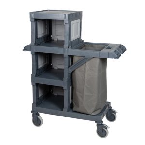 UTP Professional AC2401 Alfacart 3 Katlı Kat Arabası, 1 Çöp Bölmeli, 119x57x145 cm