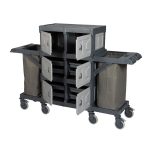 UTP Professional AC2427 Alfacart 3 Katlı Kat Arabası, 2 Çöp Bölmeli, 208x57x145 cm