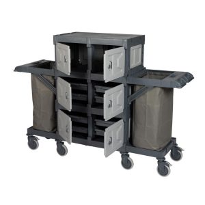 UTP Professional AC2427 Alfacart 3 Katlı Kat Arabası, 2 Çöp Bölmeli, 208x57x145 cm