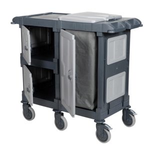 UTP Professional AC2718 Alfacart 2 Katlı Servis Arabası, 1 Çöp Bölmeli, 119x57x110 cm