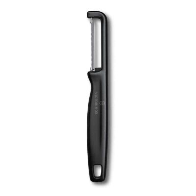 Victorinox IOTA 6.0943.3 Tırtıklı Kenar Çift Taraflı Soyacak, Siyah