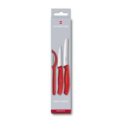 Victorinox Swiss Classic 6.7111.31 3'lü Soyma Seti, Kırmızı - Görsel 2