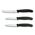 Victorinox Swiss Classic 6.7113.3 3'lü Bıçak Seti, Siyah