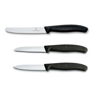 Victorinox Swiss Classic 6.7113.3 3'lü Bıçak Seti, Siyah