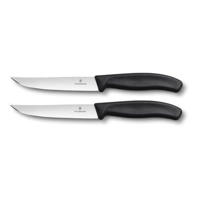 Victorinox Swiss Classic 6.7903.12B Blisterli 2'li Biftek Bıçağı, 12 cm, Siyah