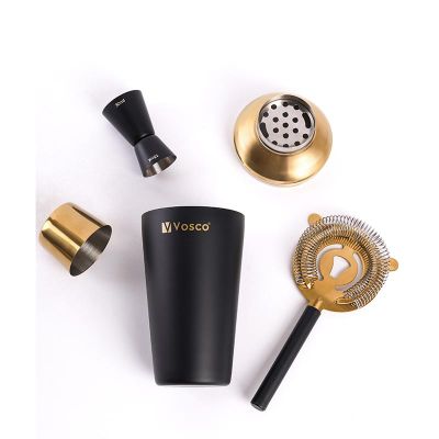 Vosco VSCG-3 3 Parça Golden Bar Kokteyl Seti, Siyah - Görsel 2