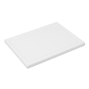 Yelkar YP 1301-3 Oluklu Yuvarlak Köşe ve Kenarlı Polietilen Kesme Levhası, 30x40x1 cm, Beyaz