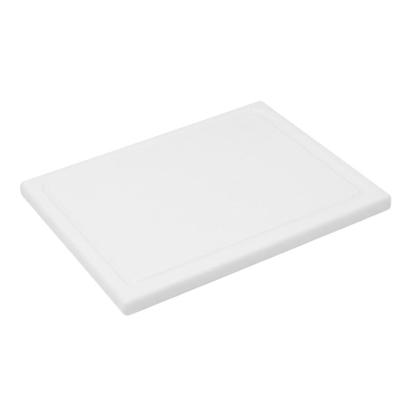 Yelkar YP 1301-3 Oluklu Yuvarlak Köşe ve Kenarlı Polietilen Kesme Levhası, 30x40x1 cm, Beyaz