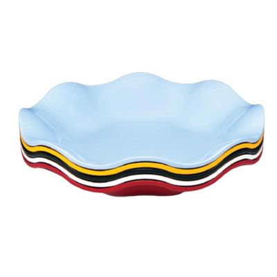 Zicco K-1403 Melamin Papatya Teşhir Tabağı, 45x7 cm, Krem