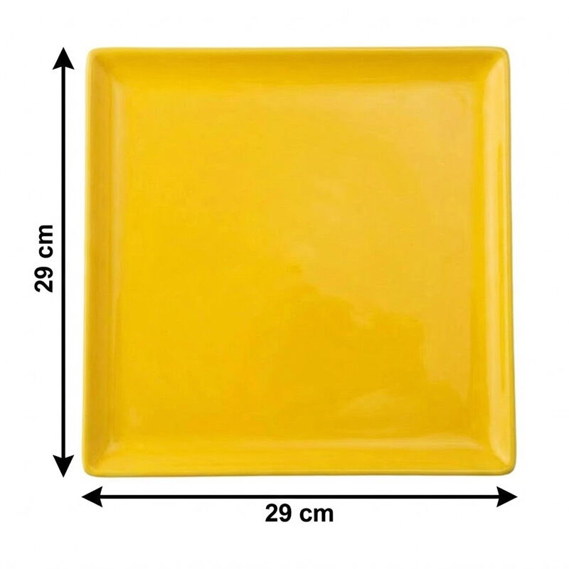 Zicco K-2060 Melamin Teşhir Tepsisi, 29x29 cm, Sarı - Görsel 2
