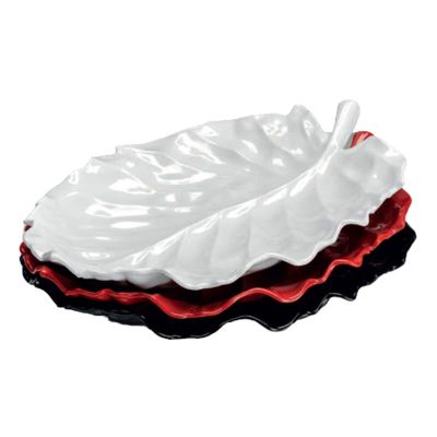 Zicco K-2800 Yaprak Model Melamin Teşhir Tabağı, 43x34 cm, Kırmızı