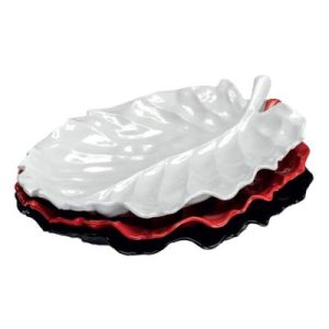 Zicco K-2800 Yaprak Model Melamin Teşhir Tabağı, 43x34 cm, Turuncu