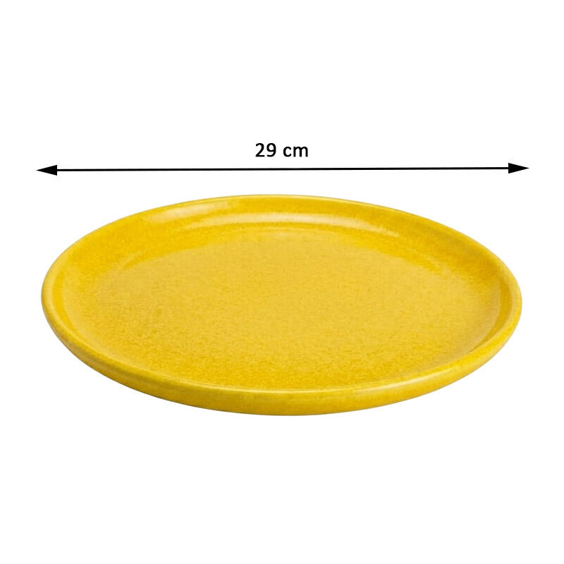 Zicco K-9200 Taş Model Melamin Teşhir Tepsisi, 29 cm, Sarı - Görsel 2