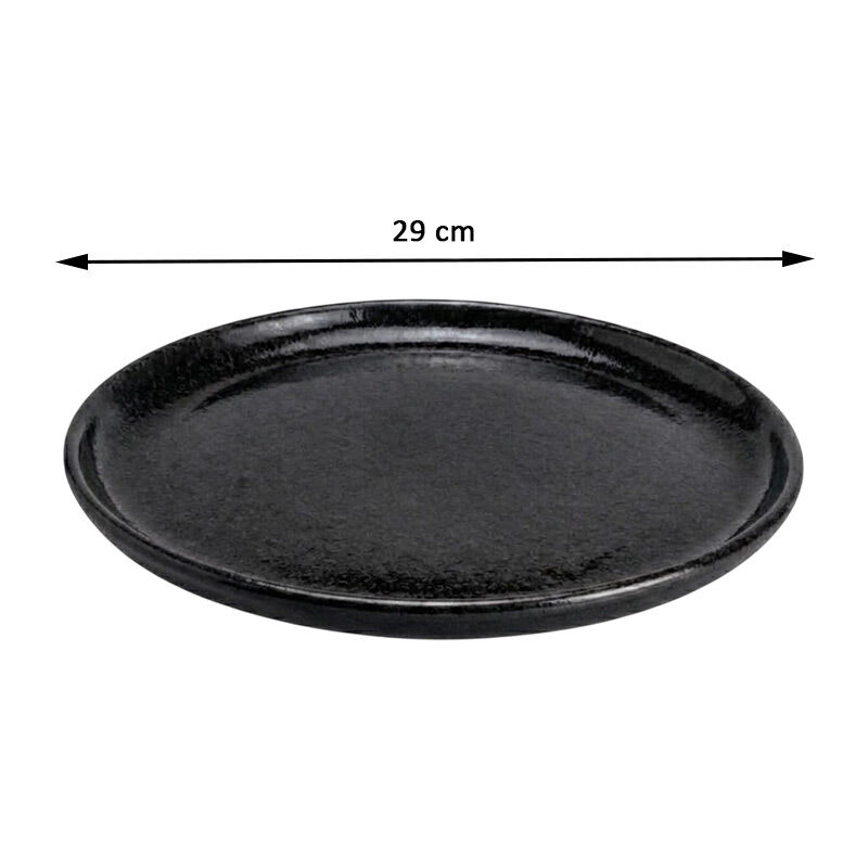 Zicco K-9200 Taş Model Melamin Teşhir Tepsisi, 29 cm, Siyah - Görsel 2