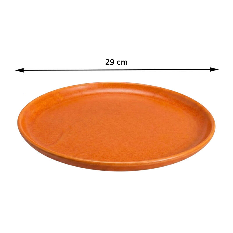Zicco K-9200 Taş Model Melamin Teşhir Tepsisi, 29 cm, Turuncu - Görsel 2