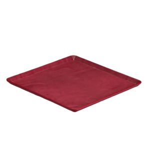 Zicco K-9250 Taş Model Melamin Teşhir Tepsisi, 29x29 cm, Kırmızı
