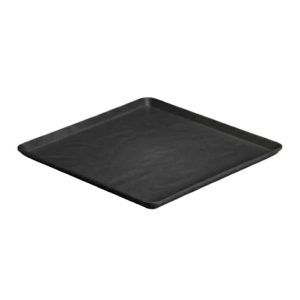Zicco K-9250 Taş Model Melamin Teşhir Tepsisi, 29x29 cm, Siyah