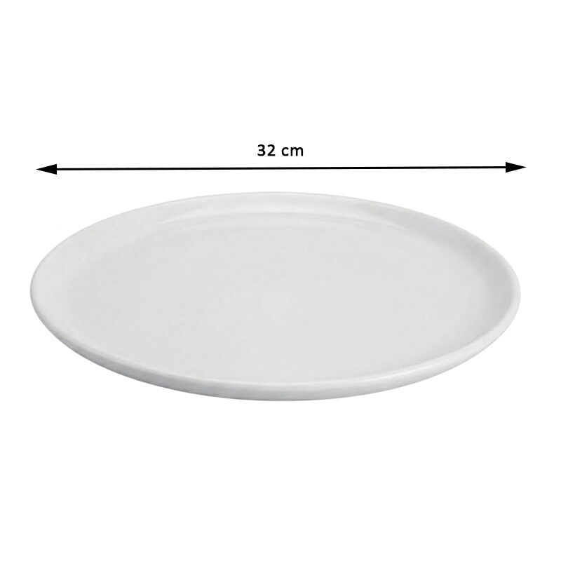 Zicco K-9300 Taş Model Melamin Teşhir Tepsisi, 32 cm, Beyaz - Görsel 2