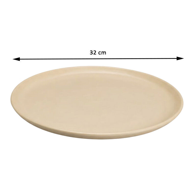 Zicco K-9300 Taş Model Melamin Teşhir Tepsisi, 32 cm, Krem - Görsel 2