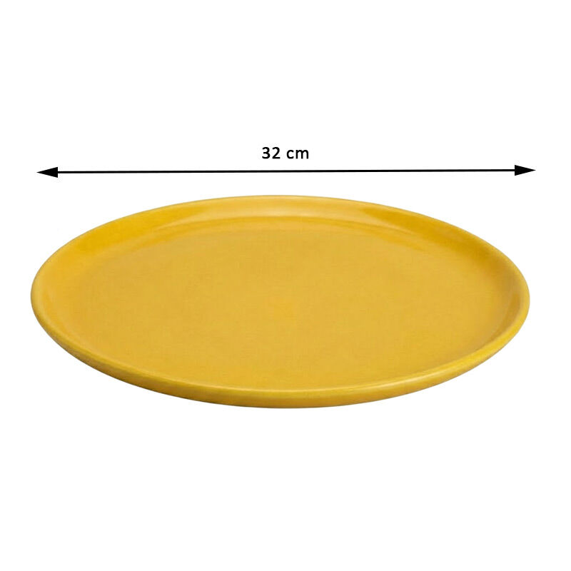 Zicco K-9300 Taş Model Melamin Teşhir Tepsisi, 32 cm, Sarı - Görsel 2