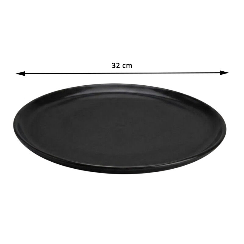 Zicco K-9300 Taş Model Melamin Teşhir Tepsisi, 32 cm, Siyah - Görsel 2