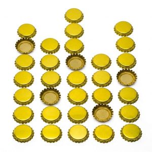 100% Chef Şişe Kapağı, 100 Adet, Altın Sarısı