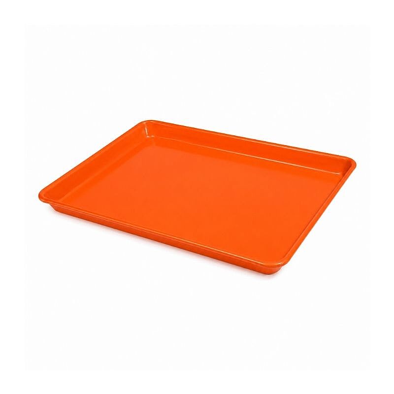 Almetal Alüminyum Hamburger Servis Tepsisi 33x24 cm, Turuncu
