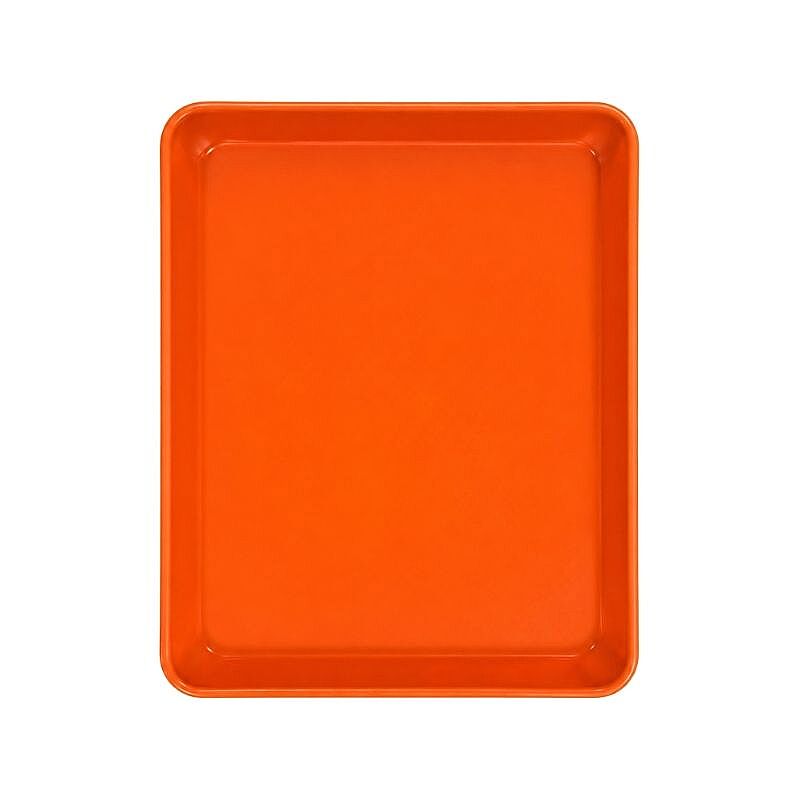 Almetal Alüminyum Hamburger Servis Tepsisi 33x24 cm, Turuncu - Görsel 2