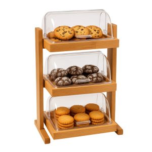 Biradlı Groovy GRV-RS-03 3 Katlı Rolltop Teşhir Standı, 42x29x72 cm