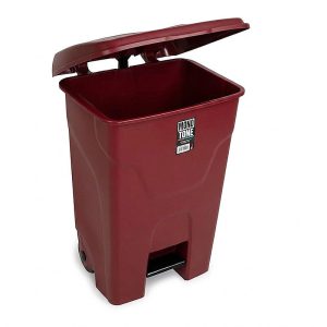 Bora Plastik Pedallı Çöp Kovası, 80 L, Kırmızı