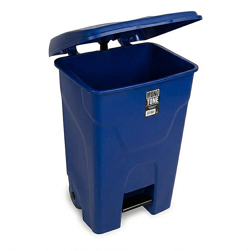 Bora Plastik Pedallı Çöp Kovası, 80 L, Mavi